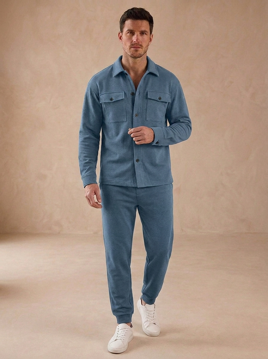 Completo Uomo Casual con Giacca e Pantaloni Coordinati