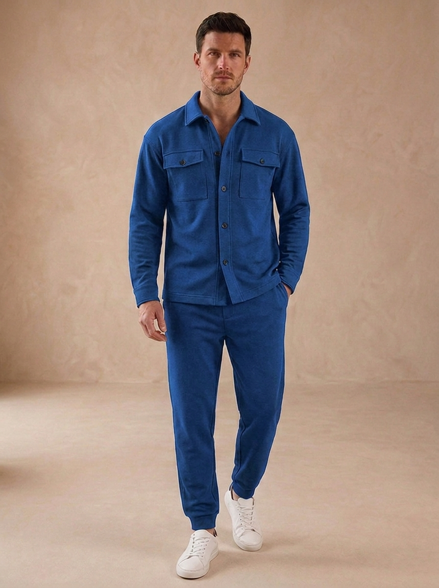 Completo Uomo Casual con Giacca e Pantaloni Coordinati