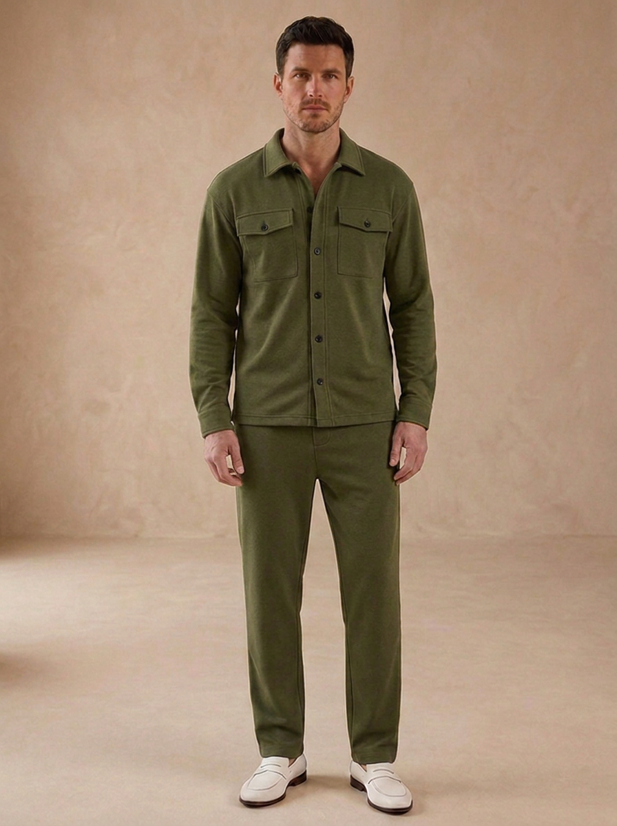 Completo Uomo Casual con Giacca e Pantaloni Coordinati