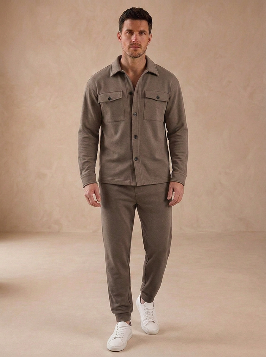 Completo Uomo Casual con Giacca e Pantaloni Coordinati