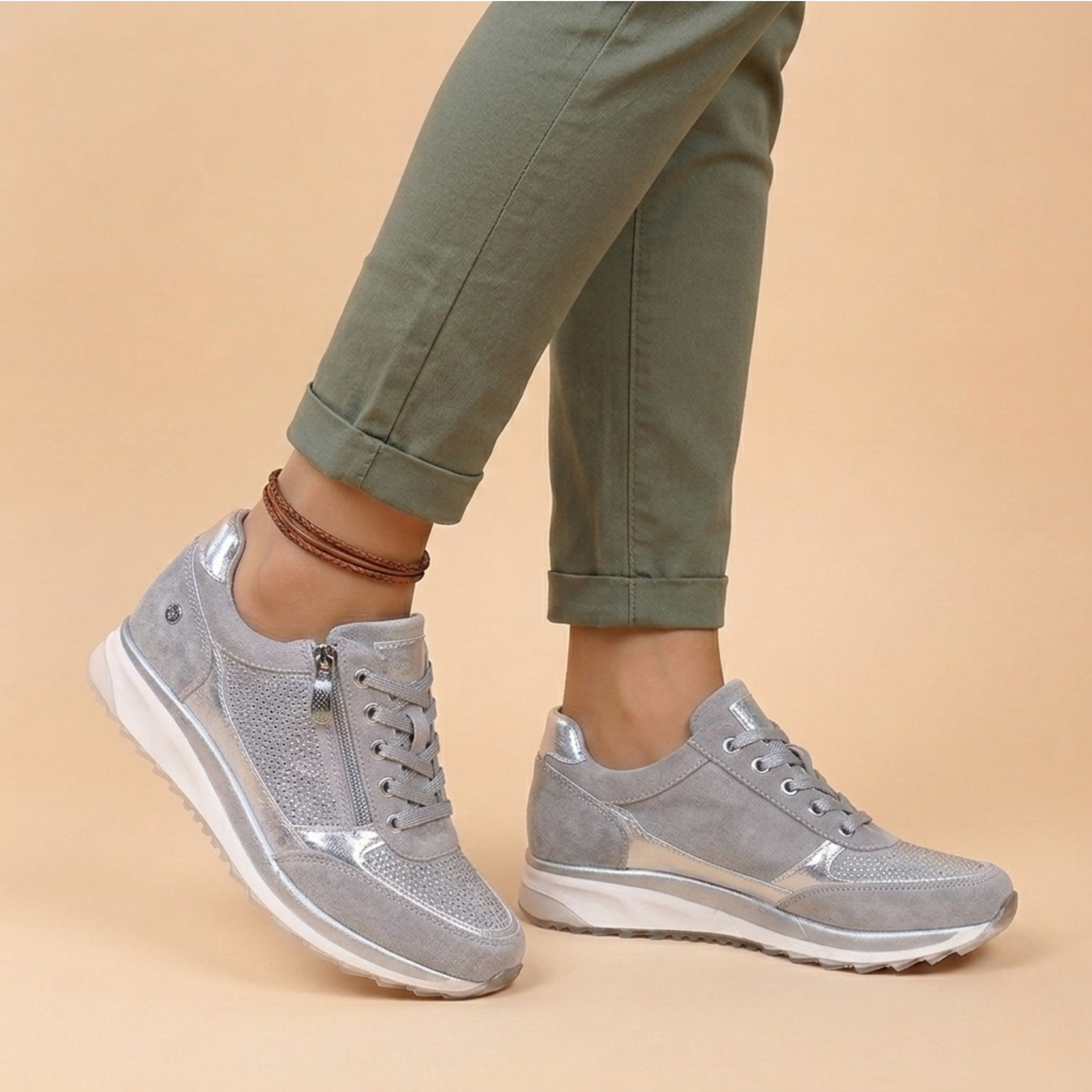 Women's Cushioned Sports Shoes with Non-Slip Sole