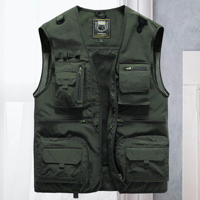 Gilet Estivo Multitasche Leggero da Uomo - Giacca Senza Maniche Traspirante