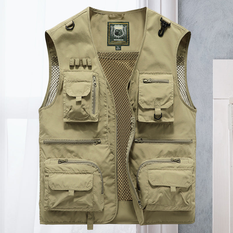 Gilet Estivo Multitasche Leggero da Uomo - Giacca Senza Maniche Traspirante