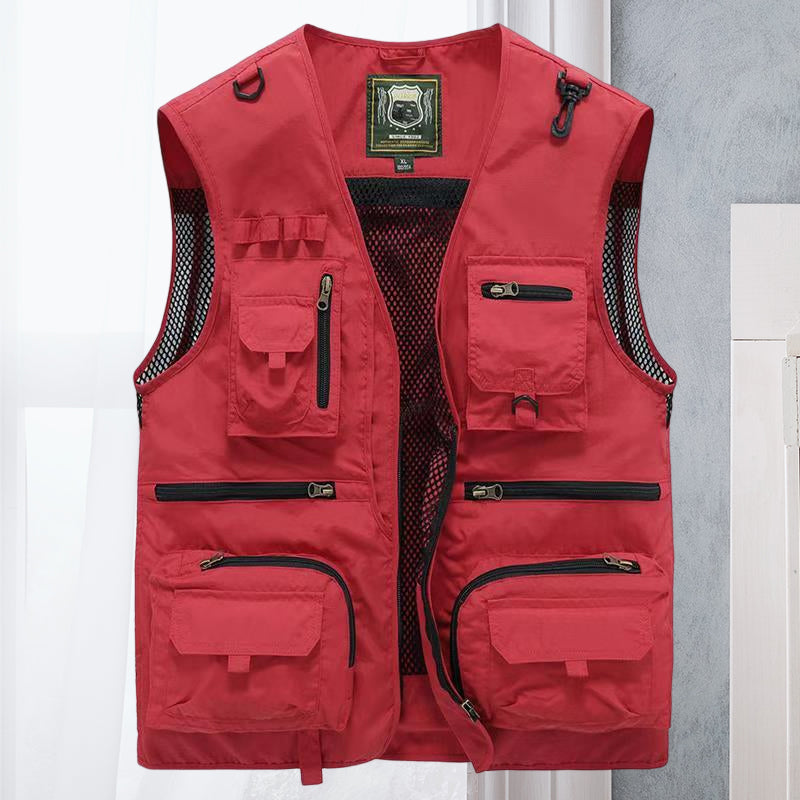 Gilet Estivo Multitasche Leggero da Uomo - Giacca Senza Maniche Traspirante