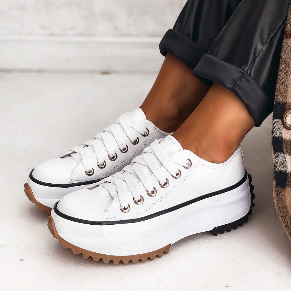 Elisa™ | Women's Leather Platform Sneakers