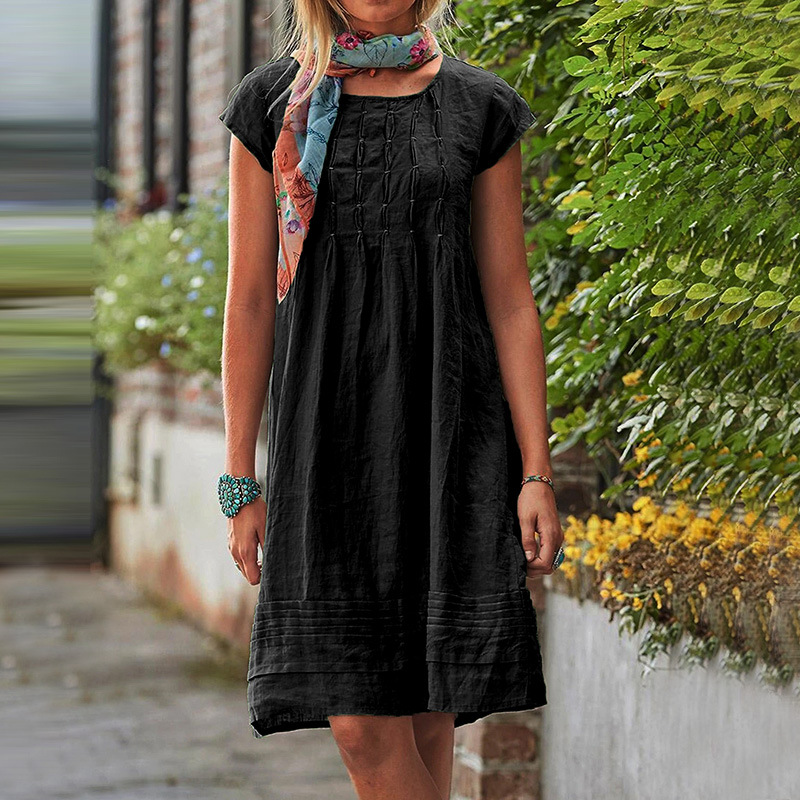 Vestido de verano amplio de manga corta