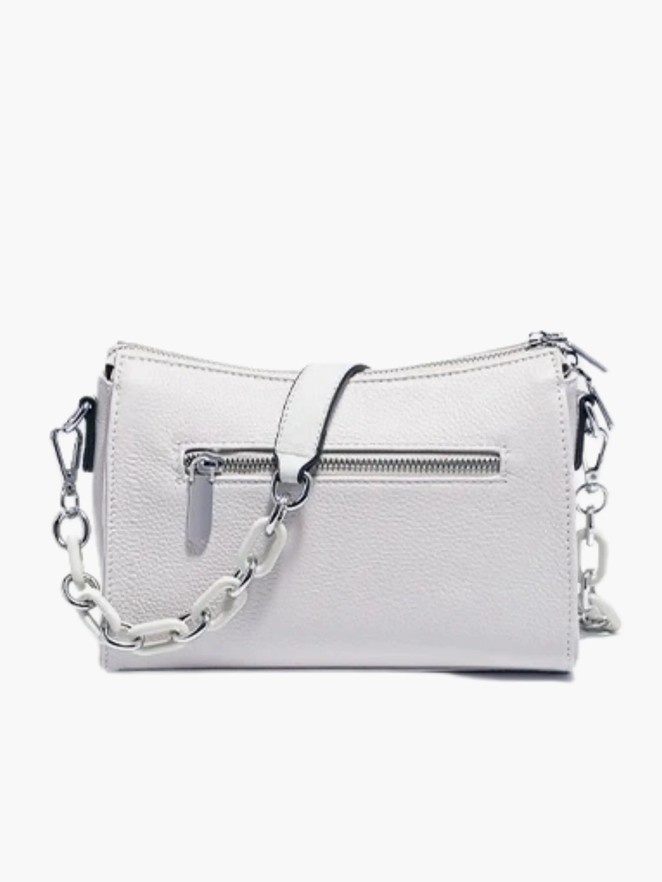 Ada | Borsa a tracolla in pelle bianca elegante