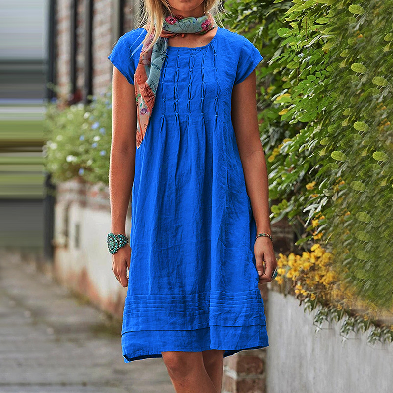 Vestido de verano amplio de manga corta