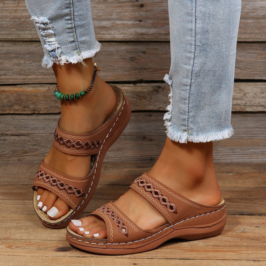 Women's Orthopedic Sandals with Double Adjustable Strap