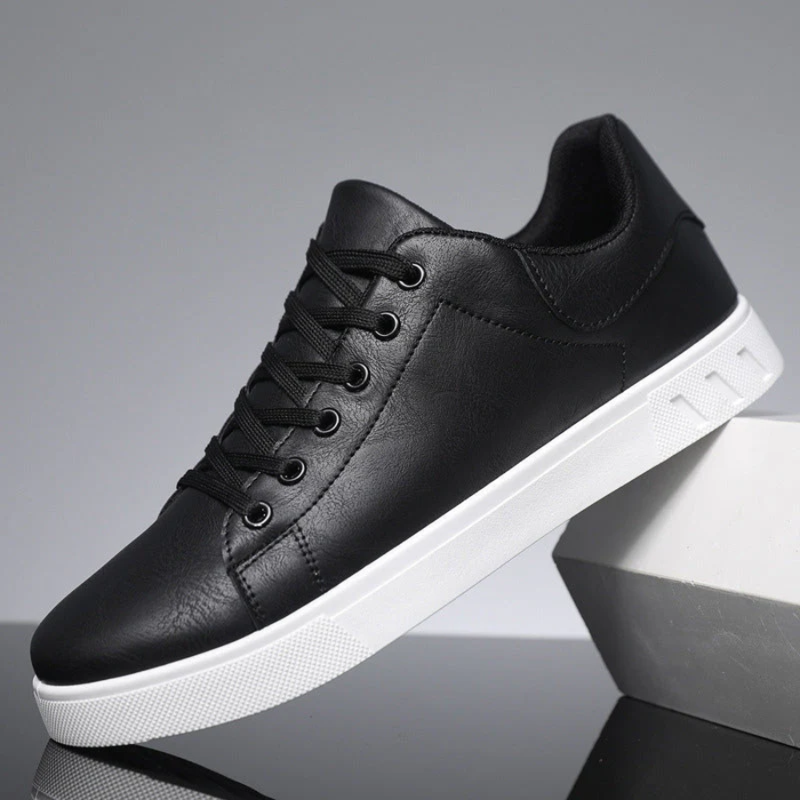 Sneakers da Uomo in Pelle con Suola Bianca