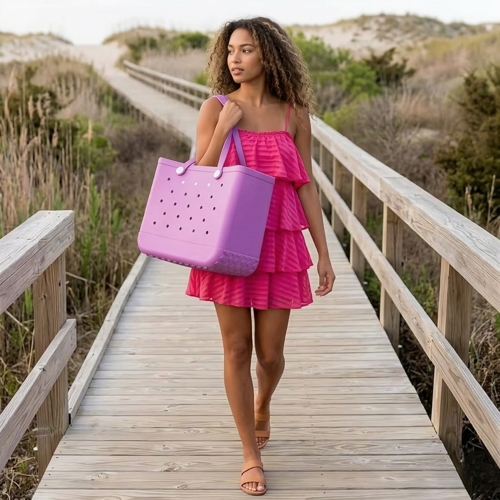 Borsa da Spiaggia in EVA - Impermeabile e Ventilata con Fori di Drenaggio