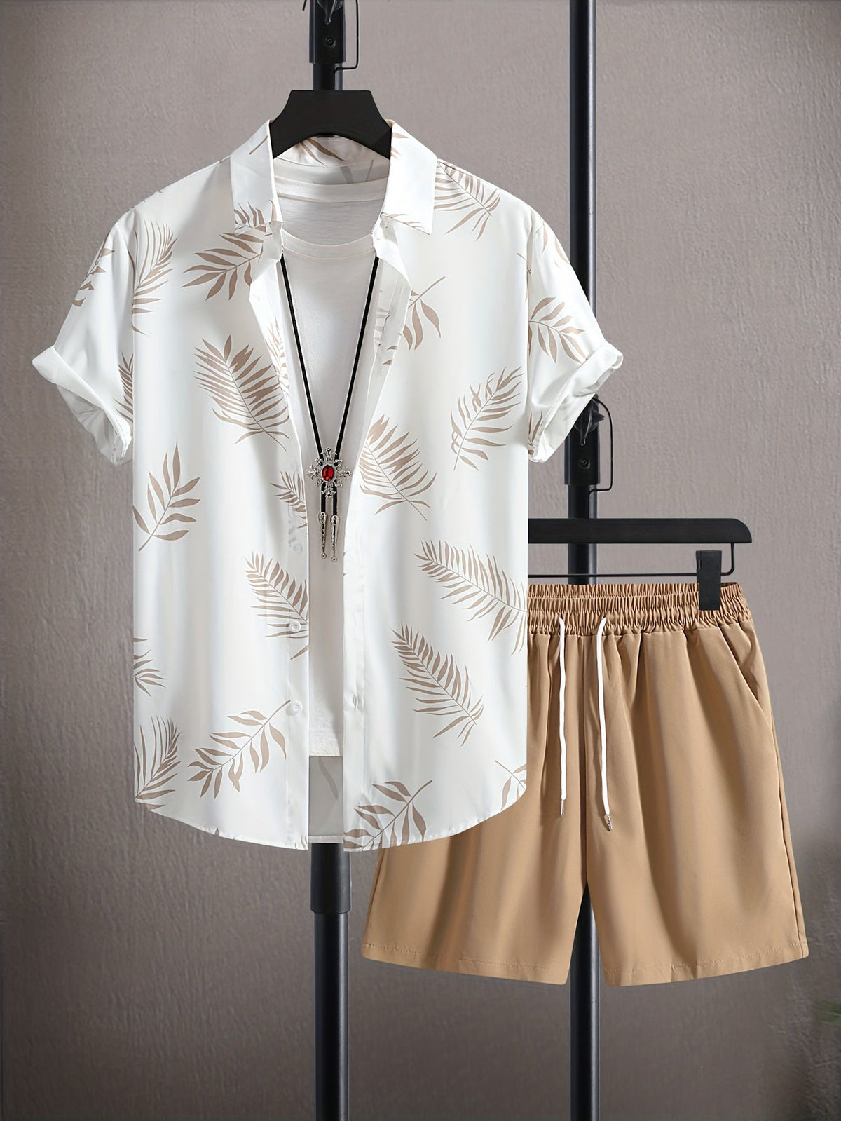 Ensemble estival pour homme, chemise et short