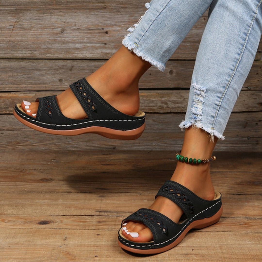 Women's Orthopedic Sandals with Double Adjustable Strap