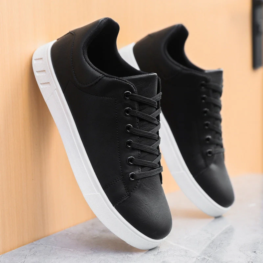 Baskets élégantes en cuir pour homme - Chaussures décontractées à lacets