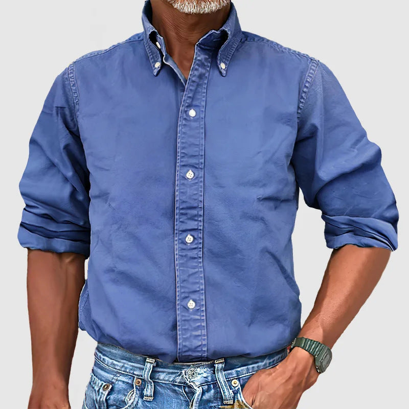 Camicia Uomo Casual a Maniche Lunghe Vestibilità Regolare
