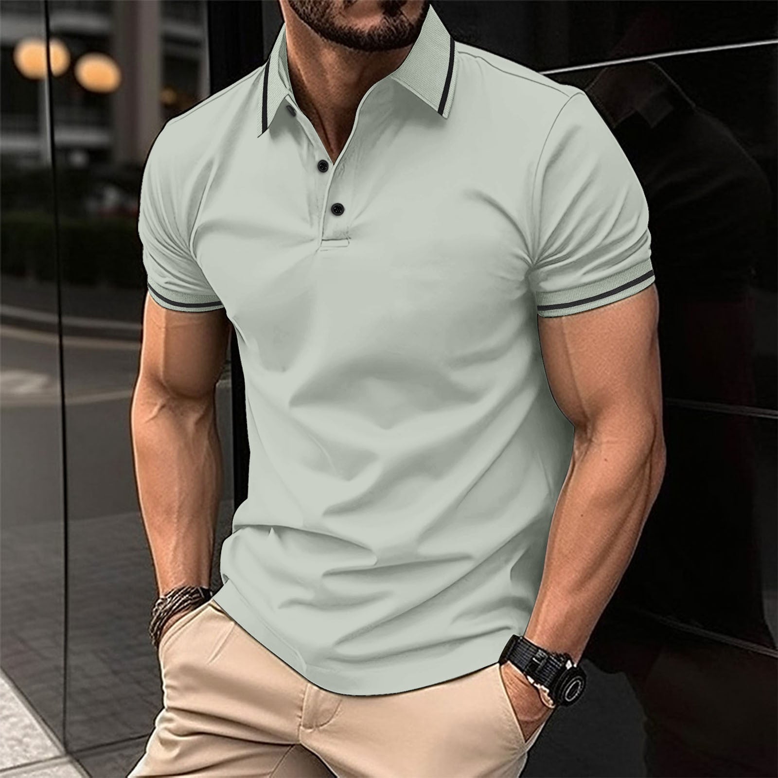 Polo uomo slim fit a maniche corte