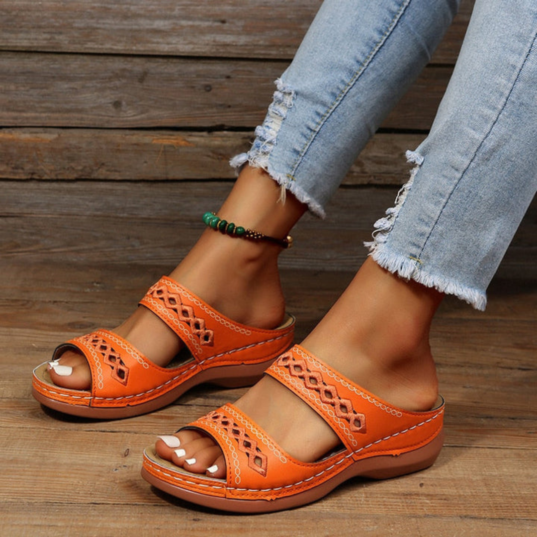 Women's Orthopedic Sandals with Double Adjustable Strap