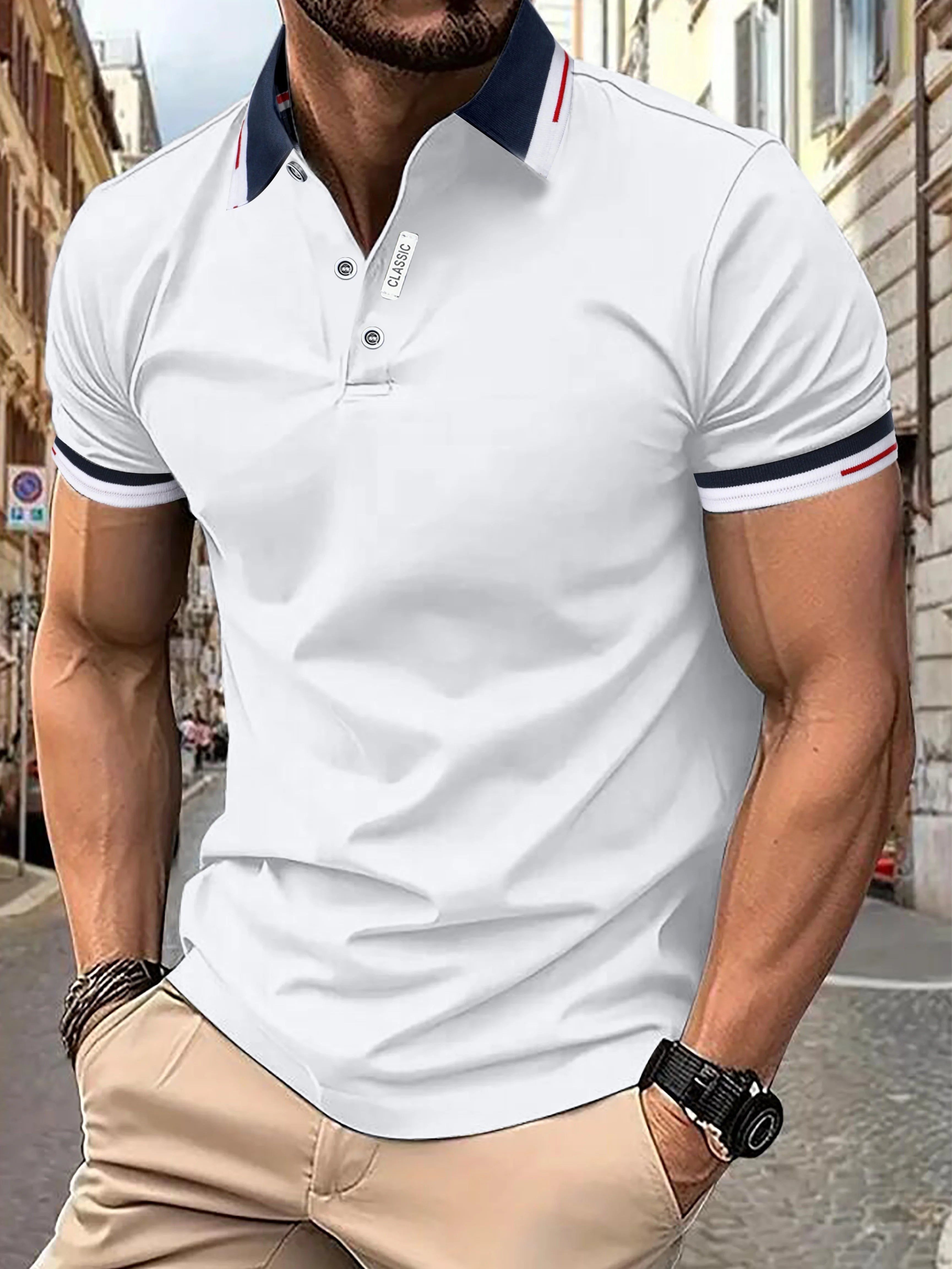Polo uomo slim fit a maniche corte