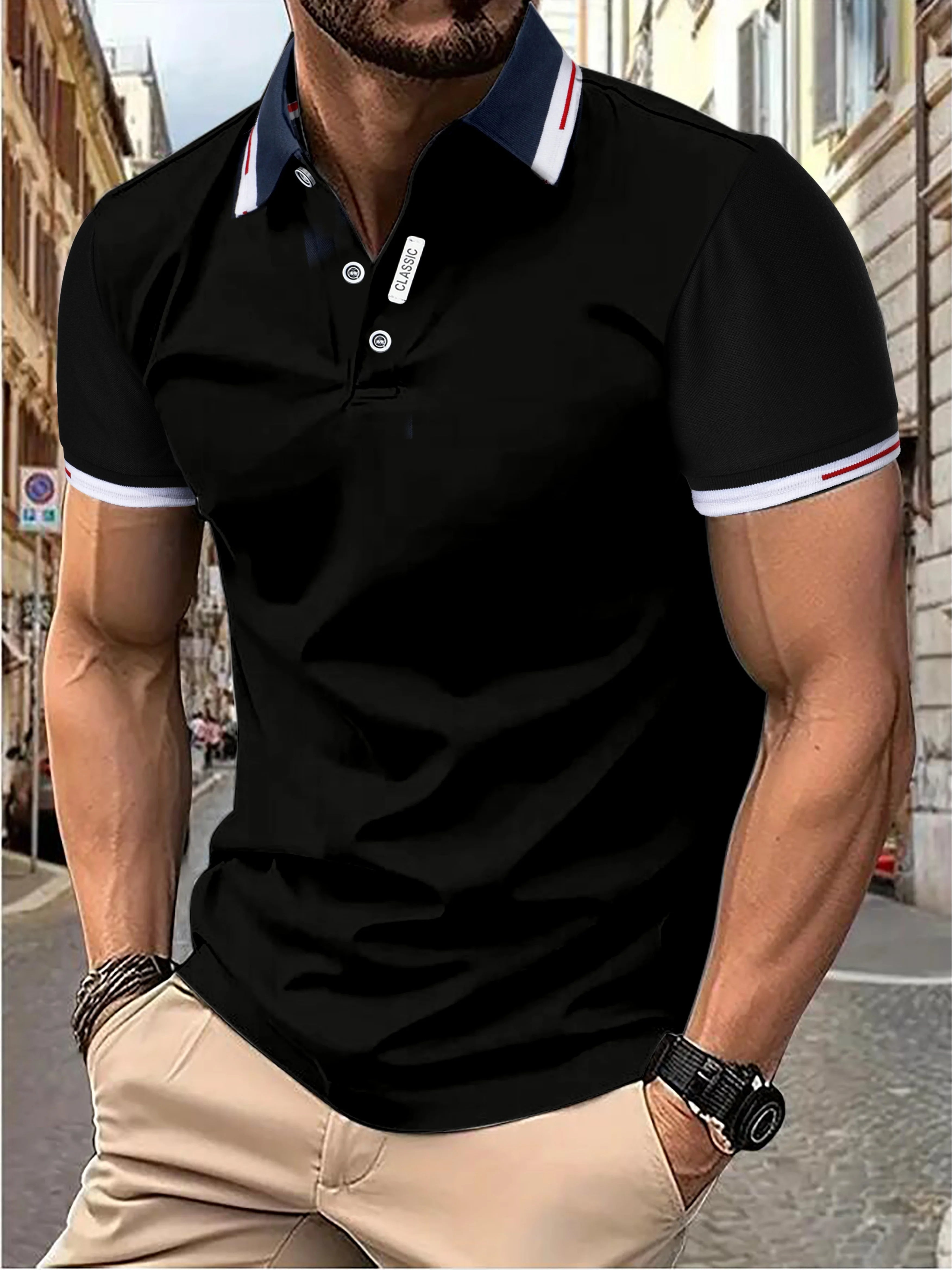 Polo uomo slim fit a maniche corte