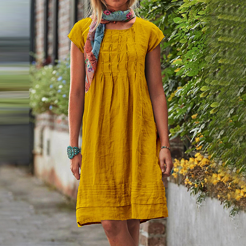 Vestido de verano amplio de manga corta