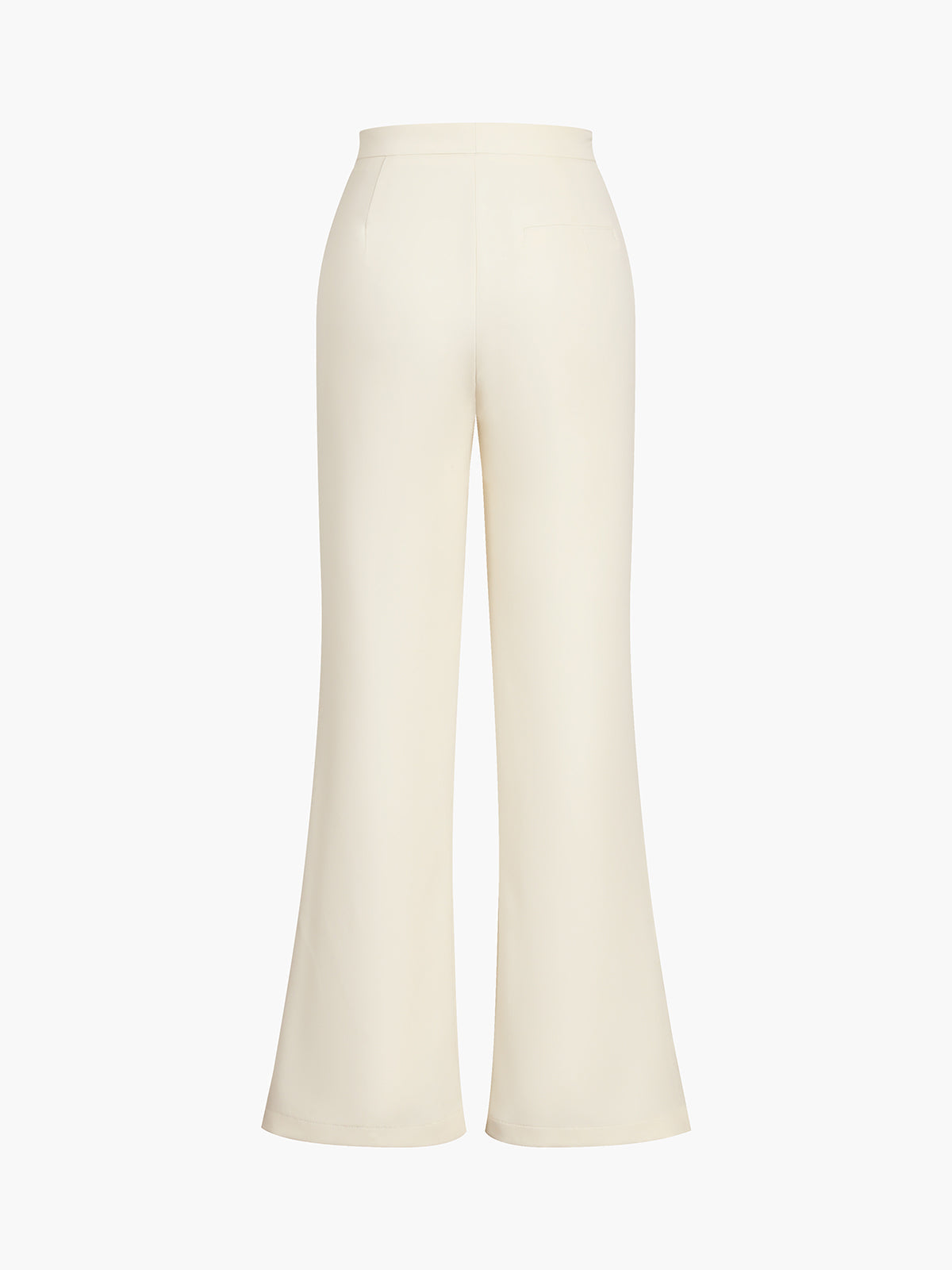 Solid color top with wide-leg pants
