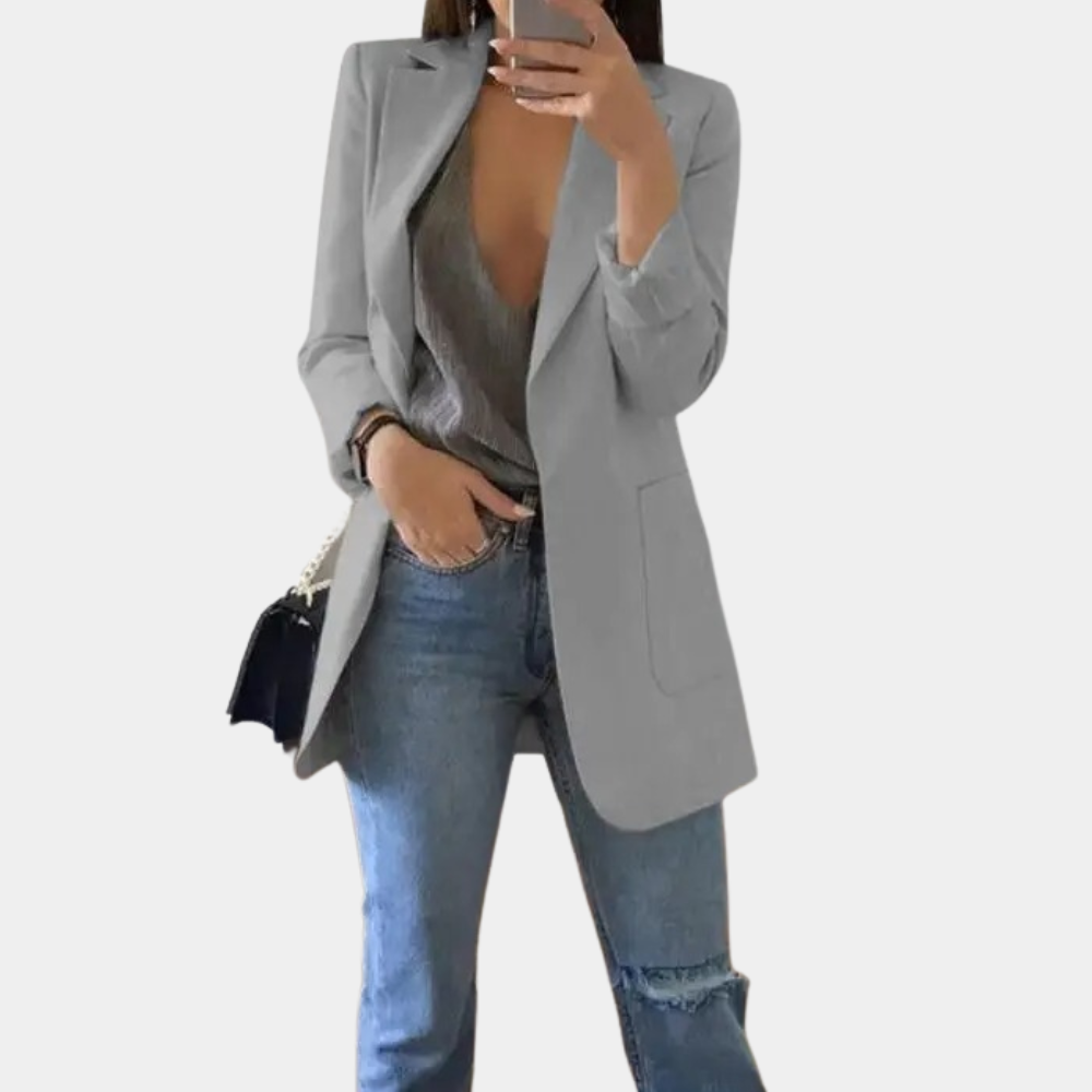 Dlouhý dámský prémiový sako blazer
