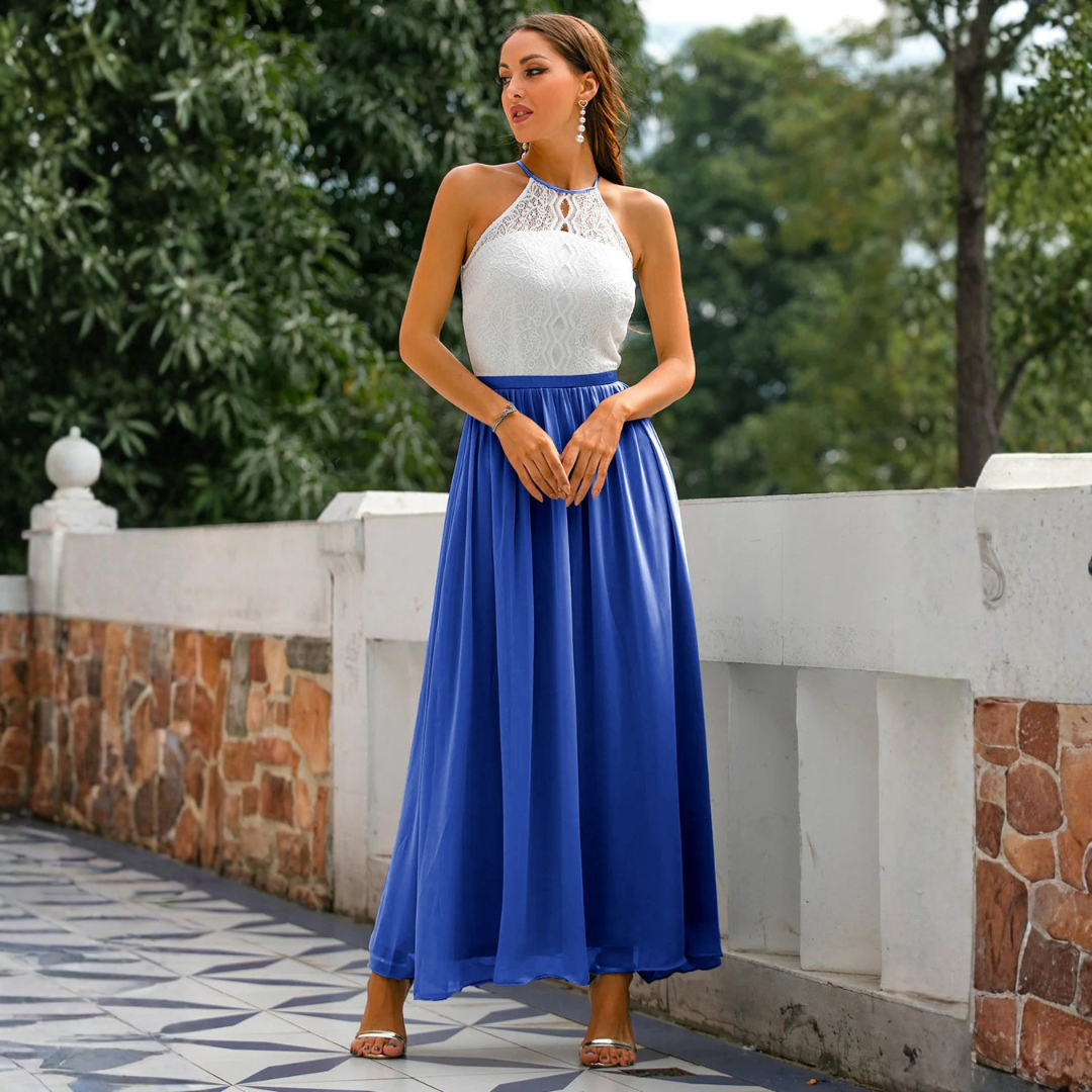 Celia | Gonna Lunga da Invitata al Matrimonio Fluida Donna Vita Alta