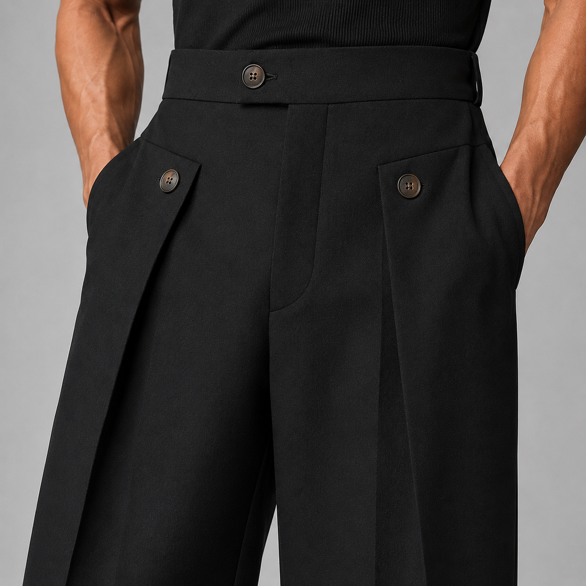 Pantaloni Palazzo da Uomo con Pieghe