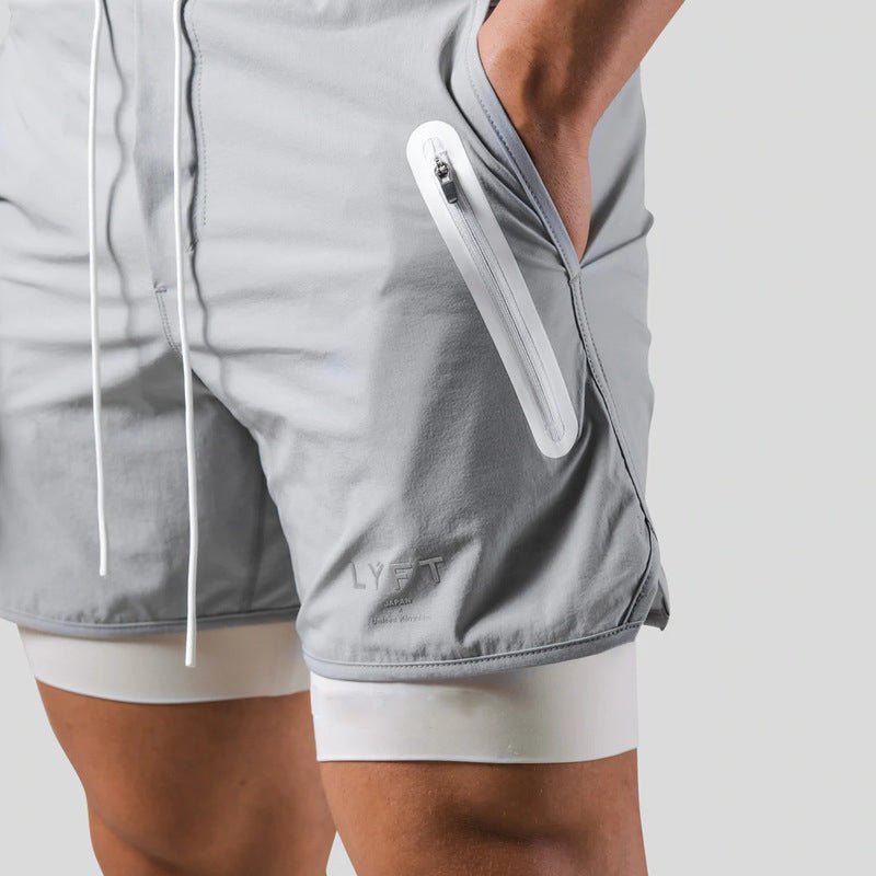 Pantaloncini da Palestra da Uomo – Design 2-in-1 con Fodera a Compressione