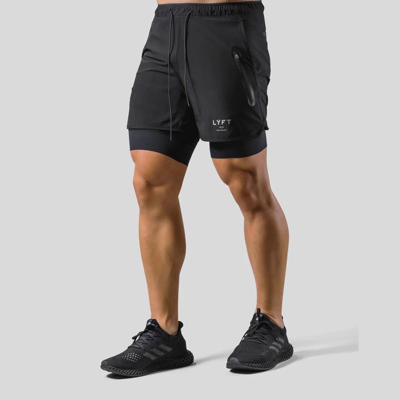 Pantaloncini da Palestra da Uomo – Design 2-in-1 con Fodera a Compressione
