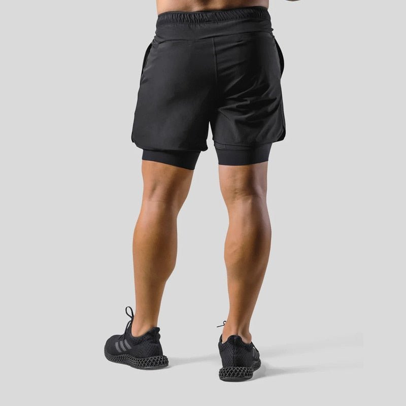 Pantaloncini da Palestra da Uomo – Design 2-in-1 con Fodera a Compressione