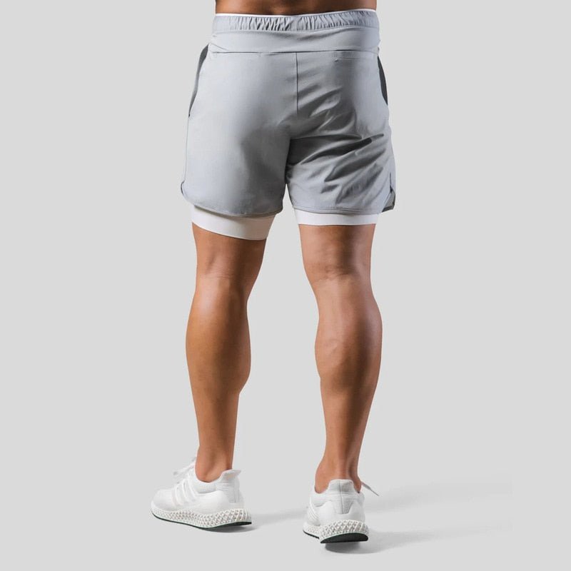 Pantaloncini da Palestra da Uomo – Design 2-in-1 con Fodera a Compressione