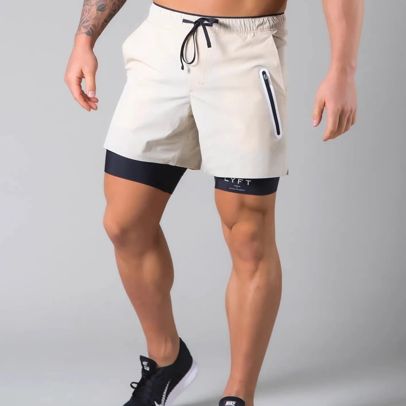 Pantaloncini da Palestra da Uomo – Design 2-in-1 con Fodera a Compressione