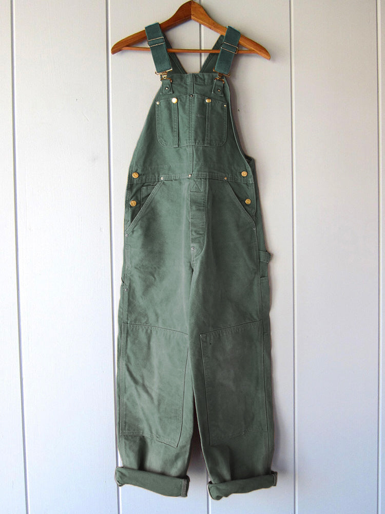 Salopette Donna Lunga in Stile Utility con Tasche e Bretelle Regolabili