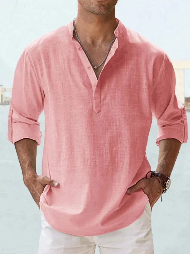 Camicia Casual Estiva da Uomo in Tessuto Traspirante
