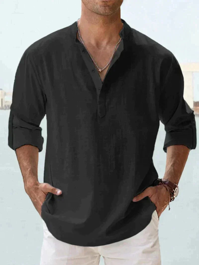 Camicia Casual Estiva da Uomo in Tessuto Traspirante