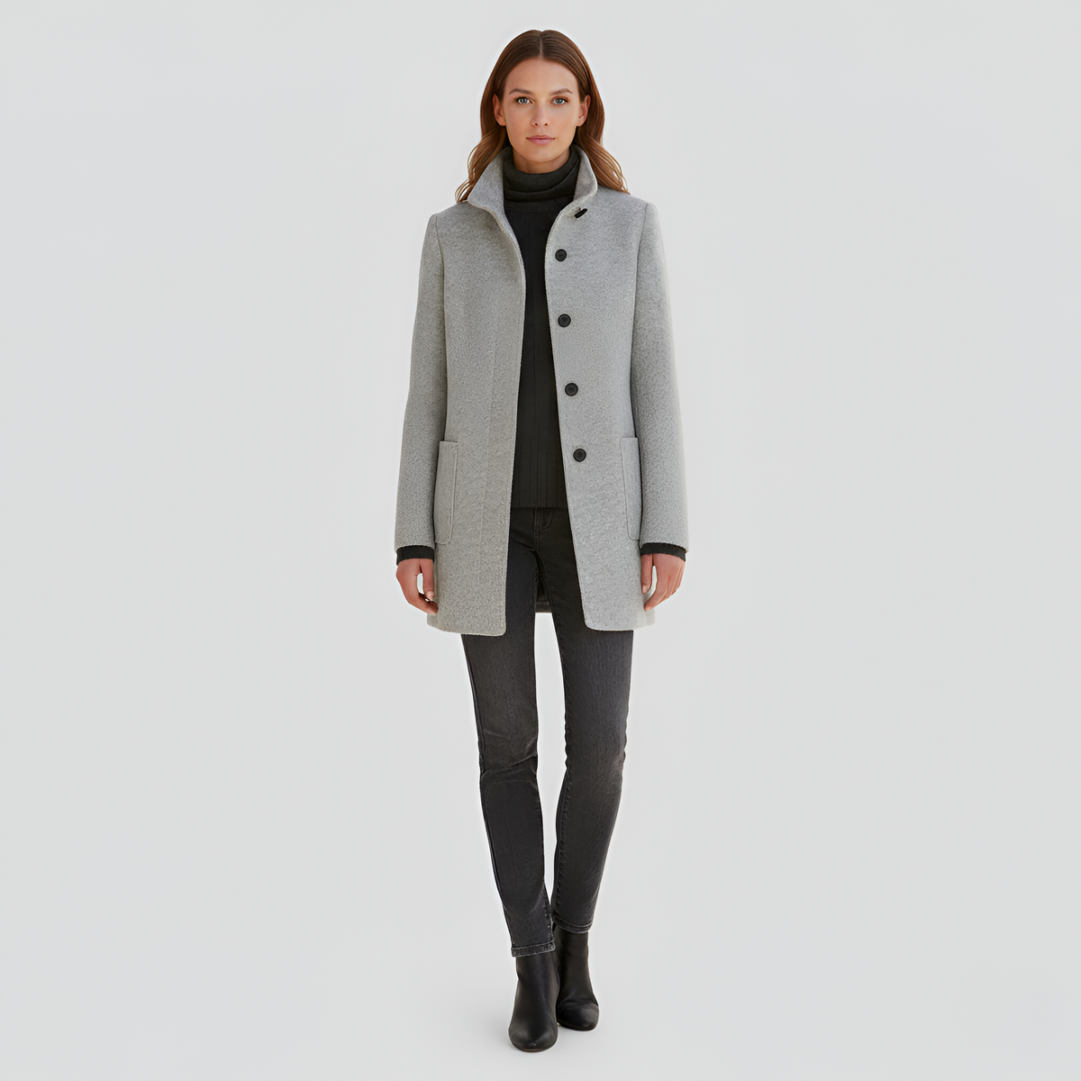 Cappotto donna in misto lana elegante