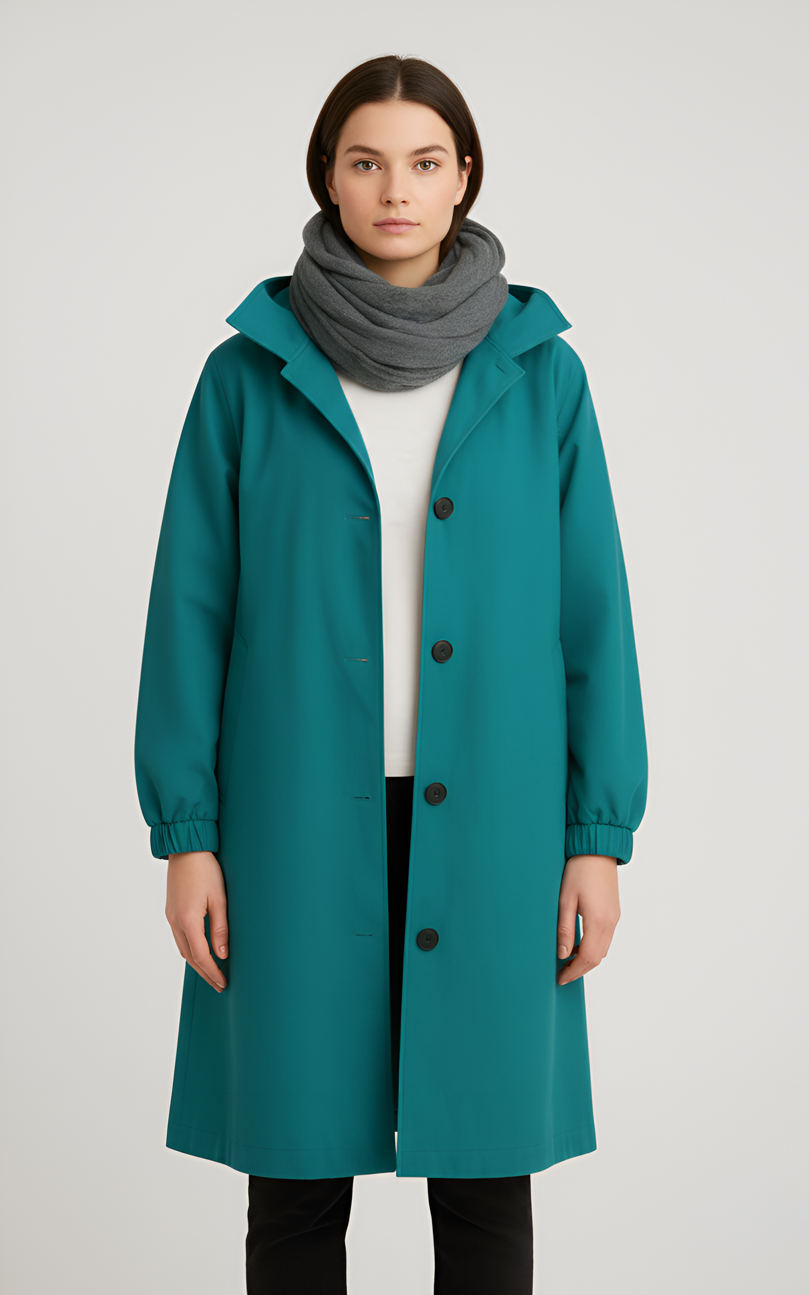 Valerios Fashion cappotto donna impermeabile leggero con cappuccio