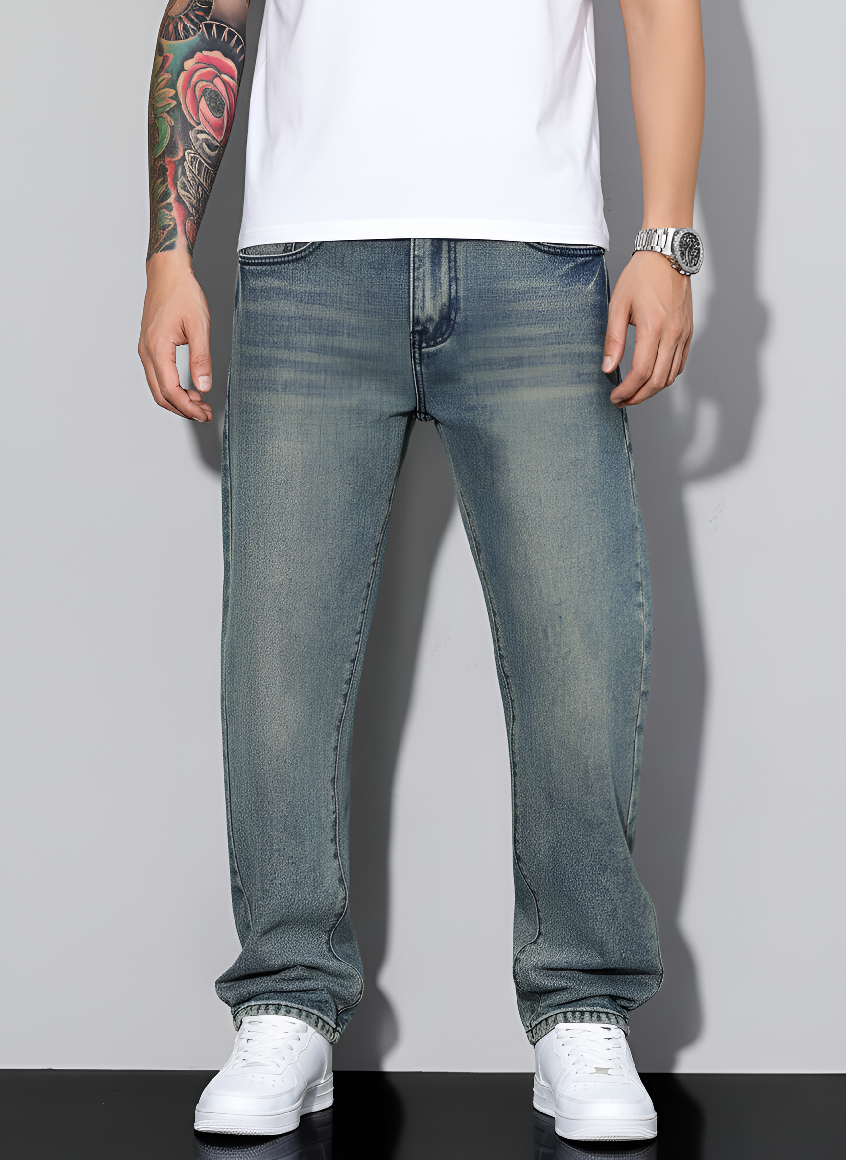 Valerios Fashion casual men's jeans in cotton denim with a regular fit