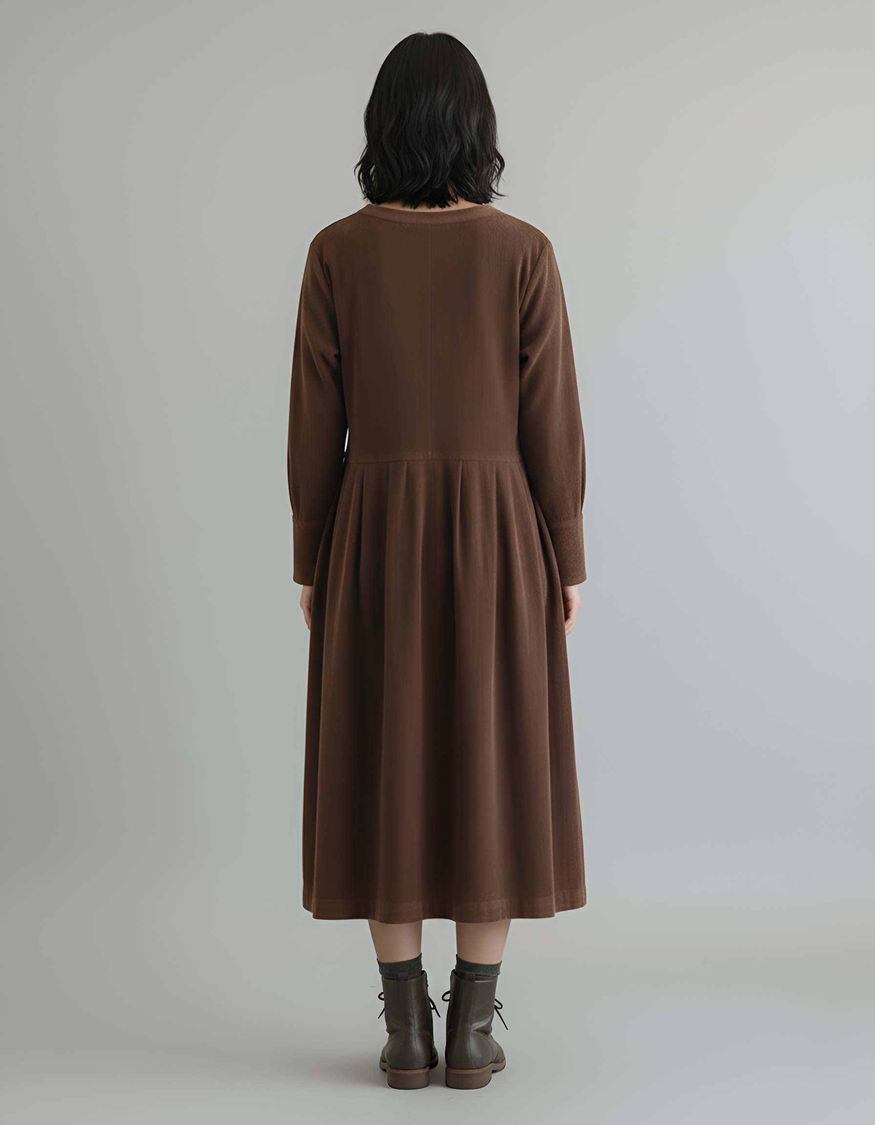 Valerios Fashion Casual Elegant Women's Midi Cotton Dress