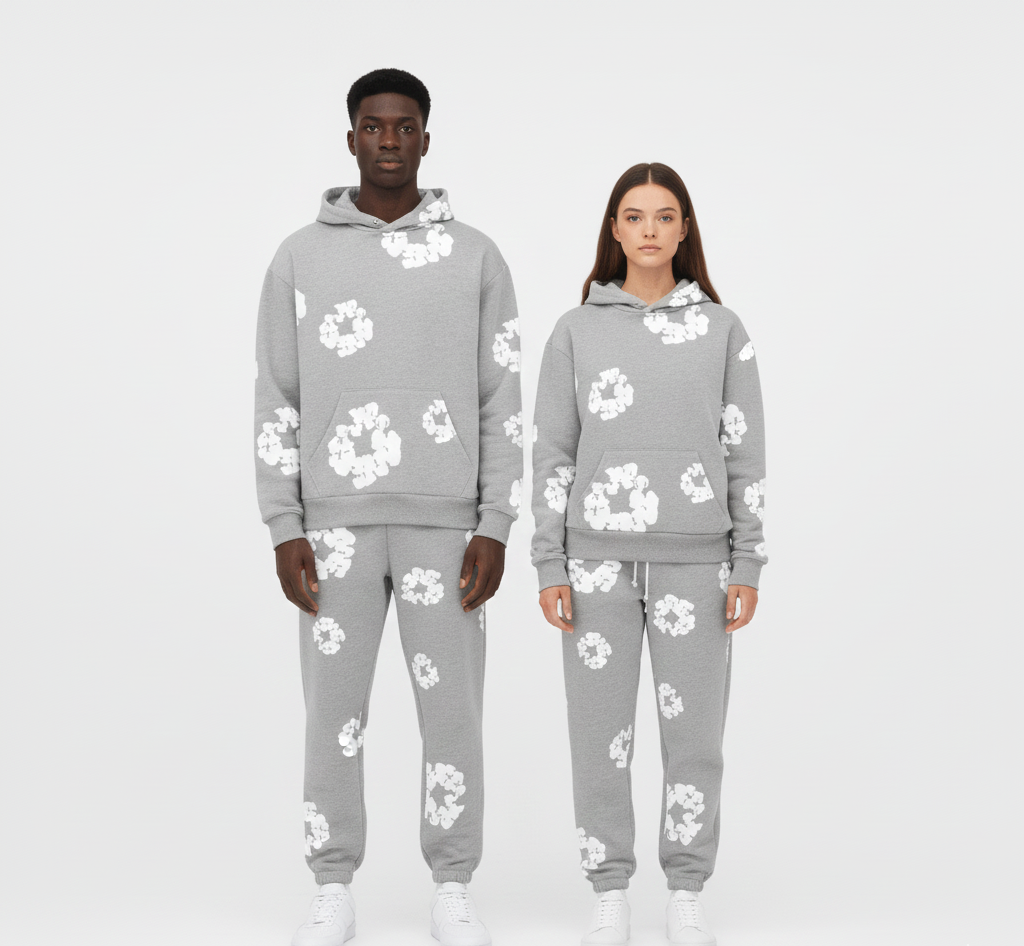 Valerios Fashion completo tuta unisex in cotone stampato