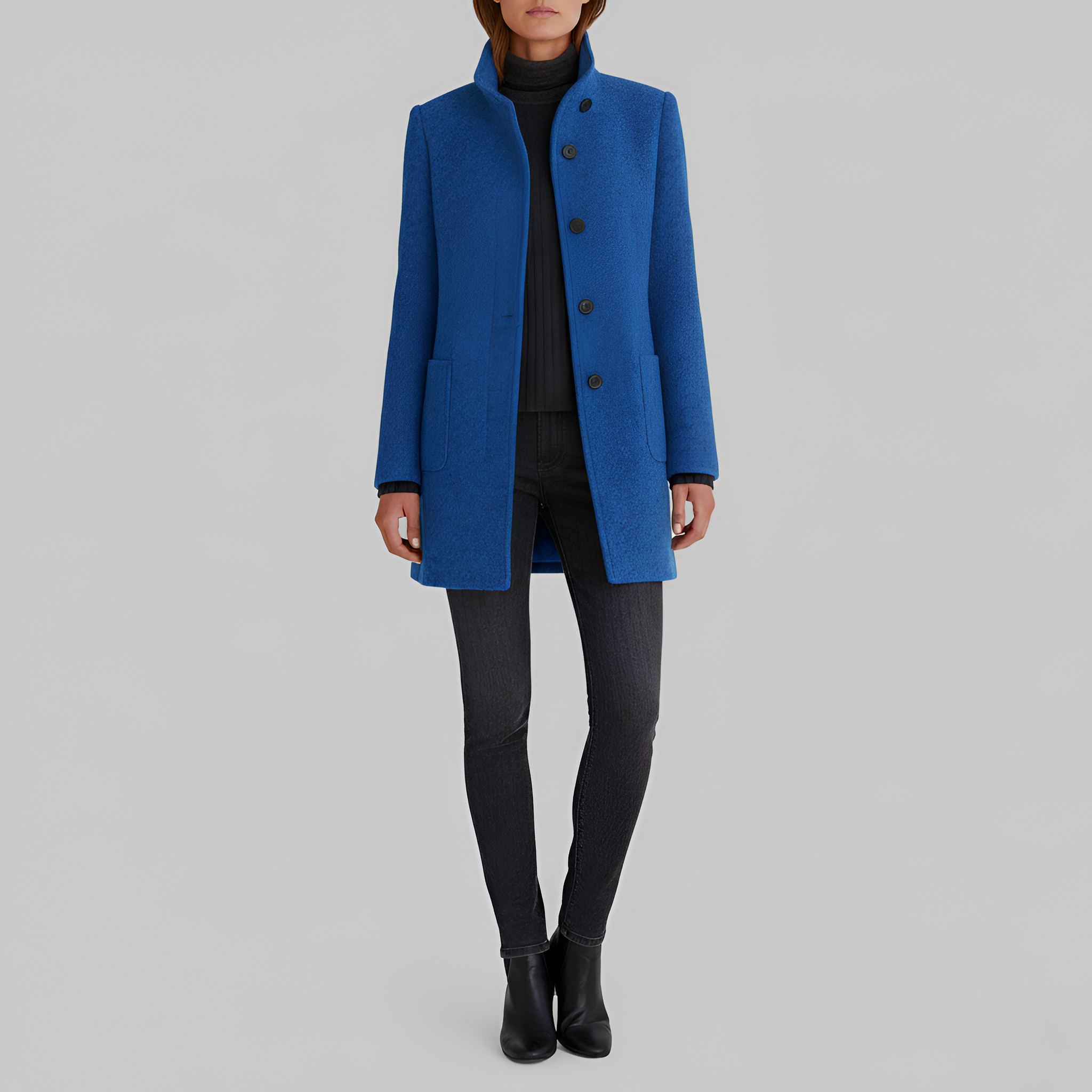 Cappotto donna in misto lana elegante