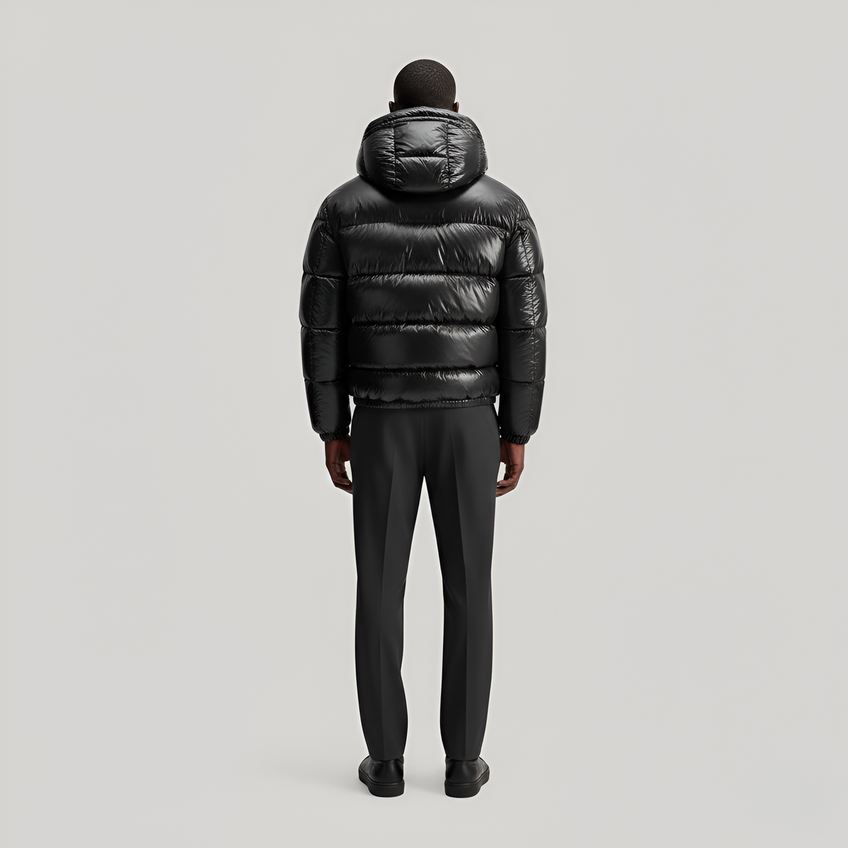 Puffer masculino acolchoado com capuz Valerios Fashion