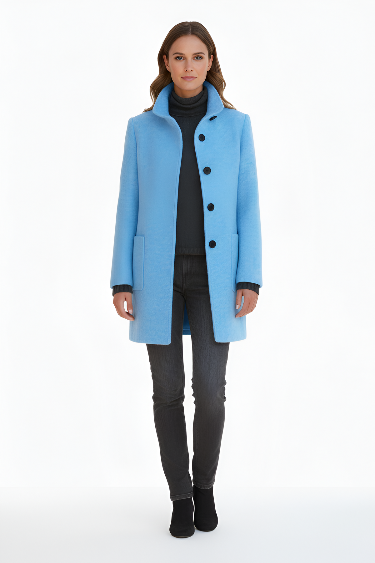 Cappotto donna in misto lana elegante