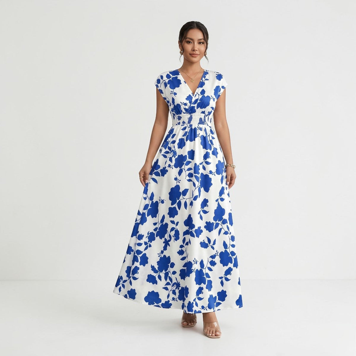 Montarello maxi-lang blomsterkjole til kvinder