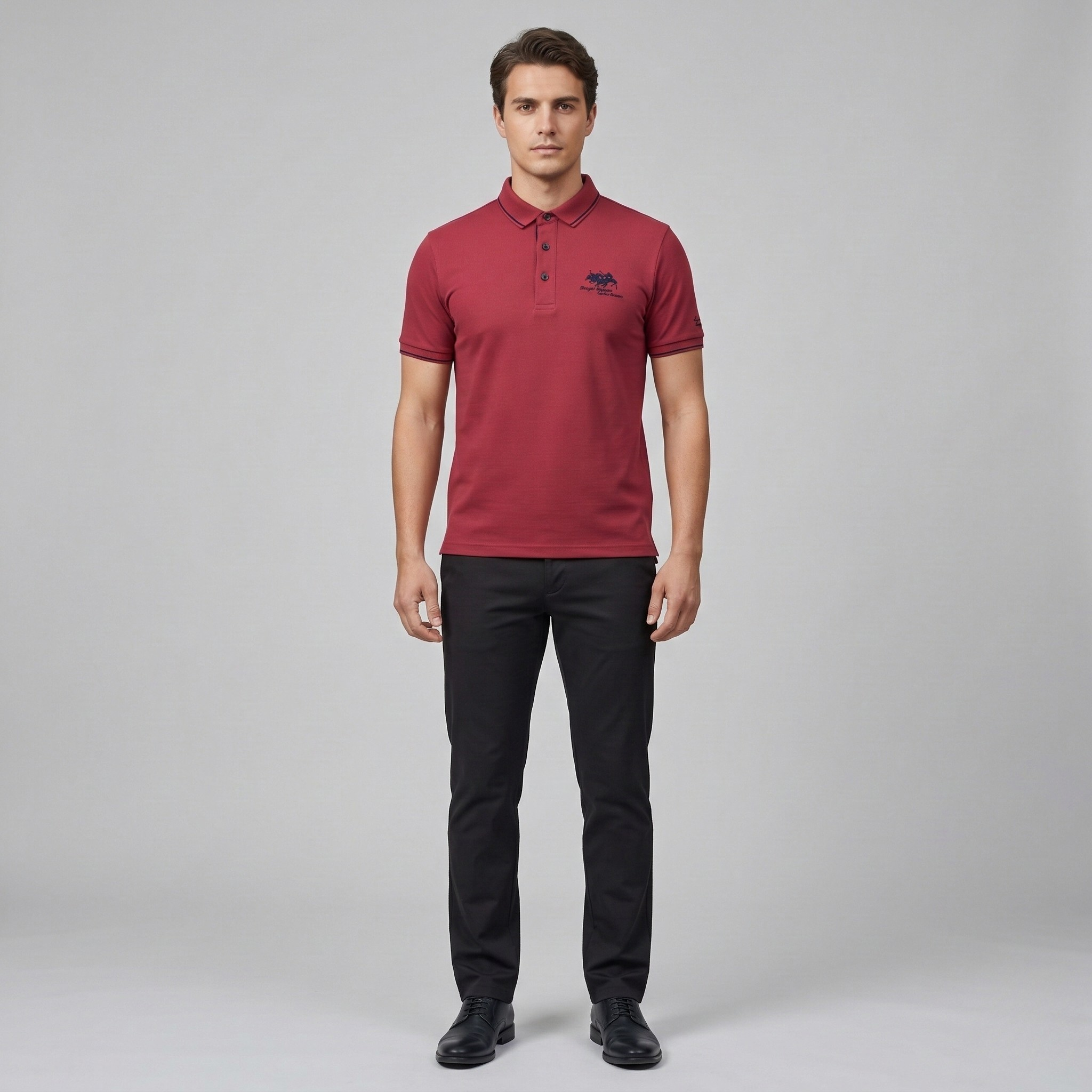 Polo uomo in cotone manica corta con colletto e bottoni maglia polo casual uomo