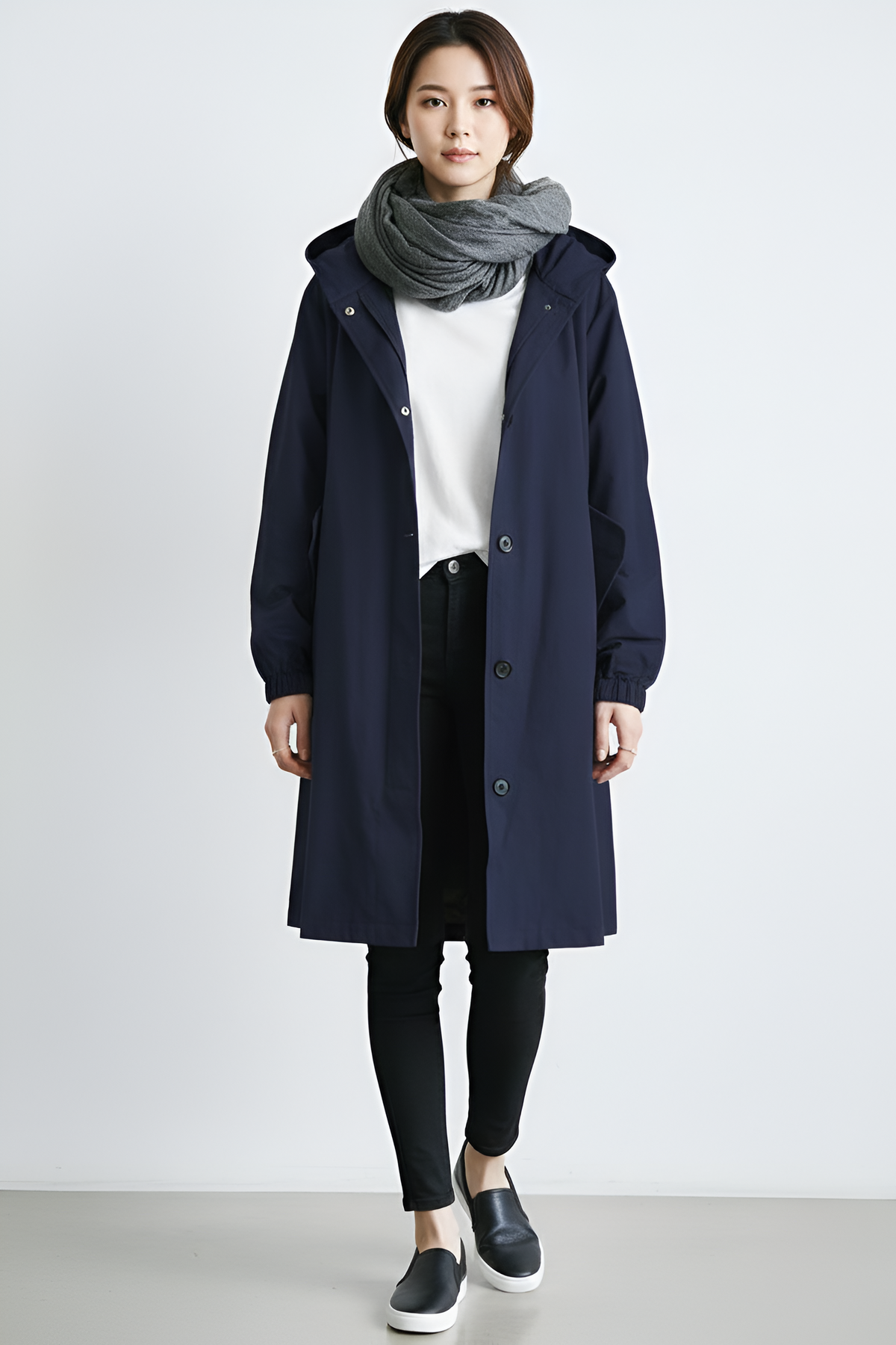 Valerios Fashion cappotto donna impermeabile leggero con cappuccio