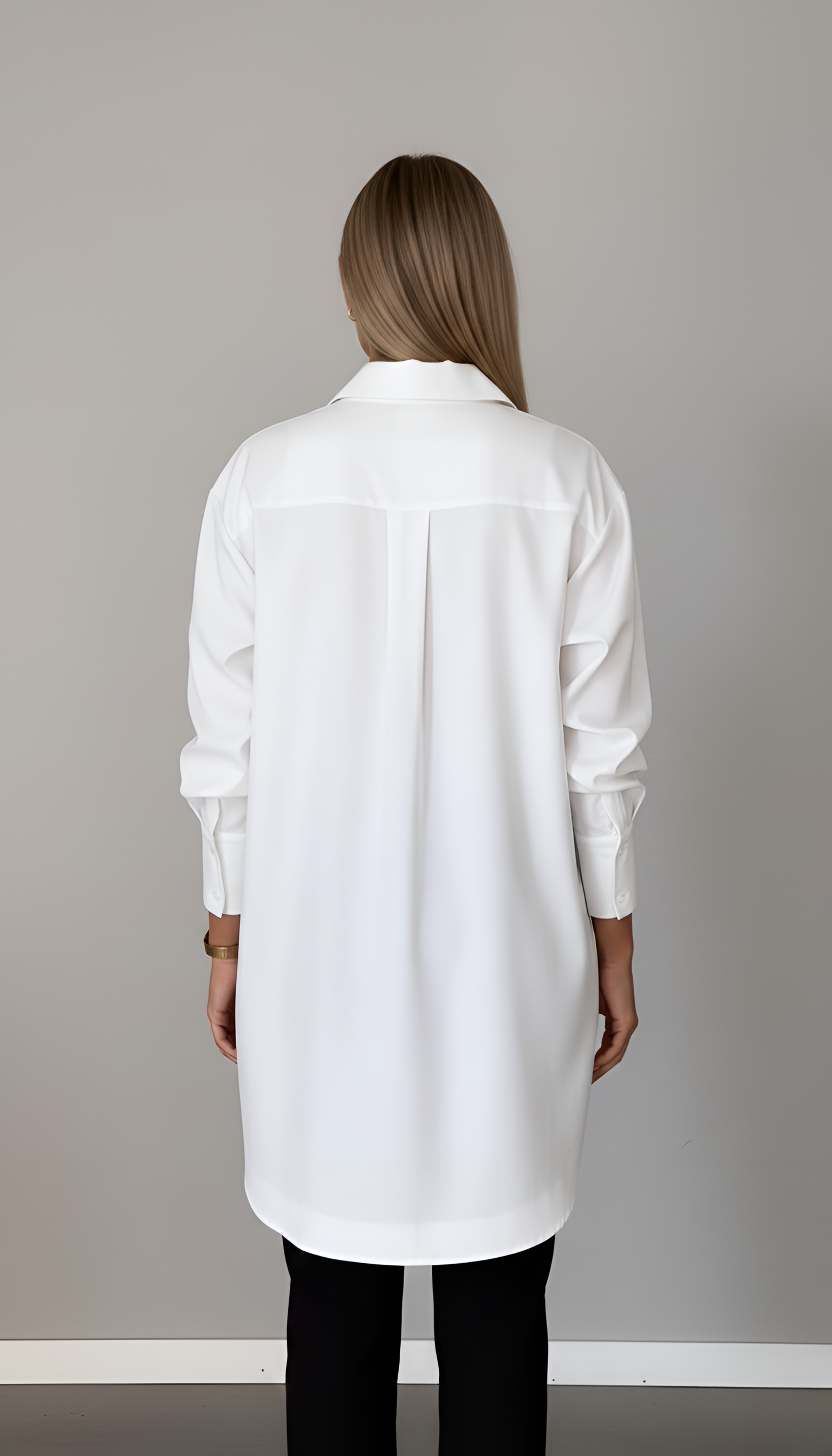 Valerios Fashion női oversize pamut ing klasszikus gallérral