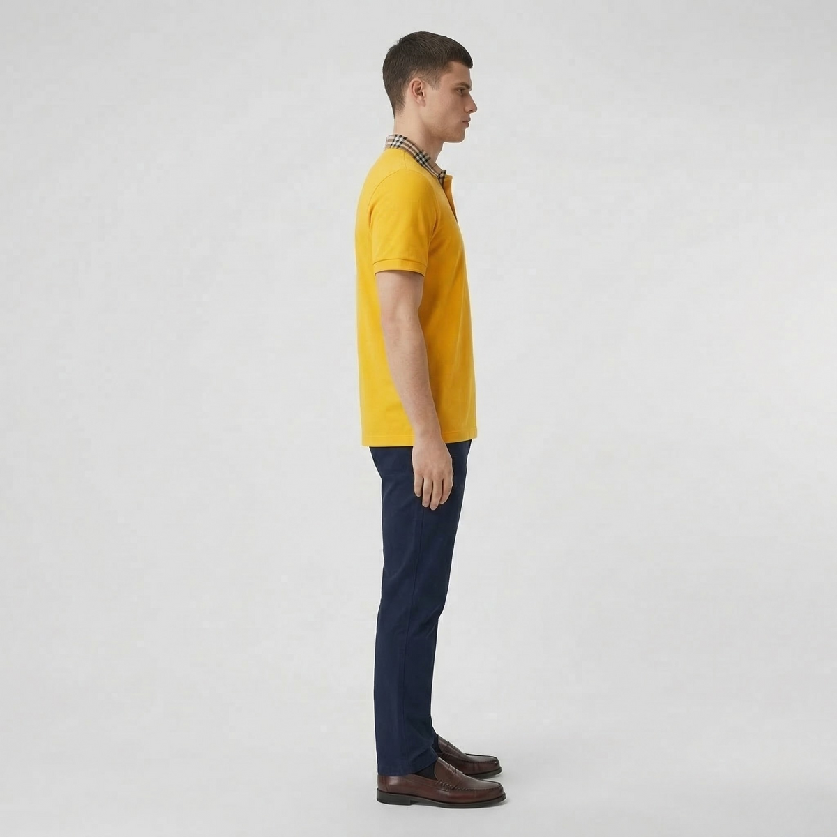 Polo décontracté et sportif pour homme en coton, manches courtes, col classique et boutons