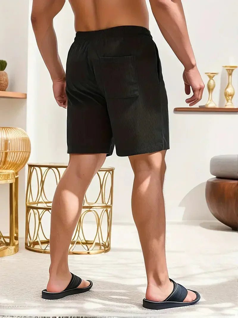 Pantaloncini Uomo Casual in Velluto a Coste con Coulisse – Shorts Estivi Traspiranti
